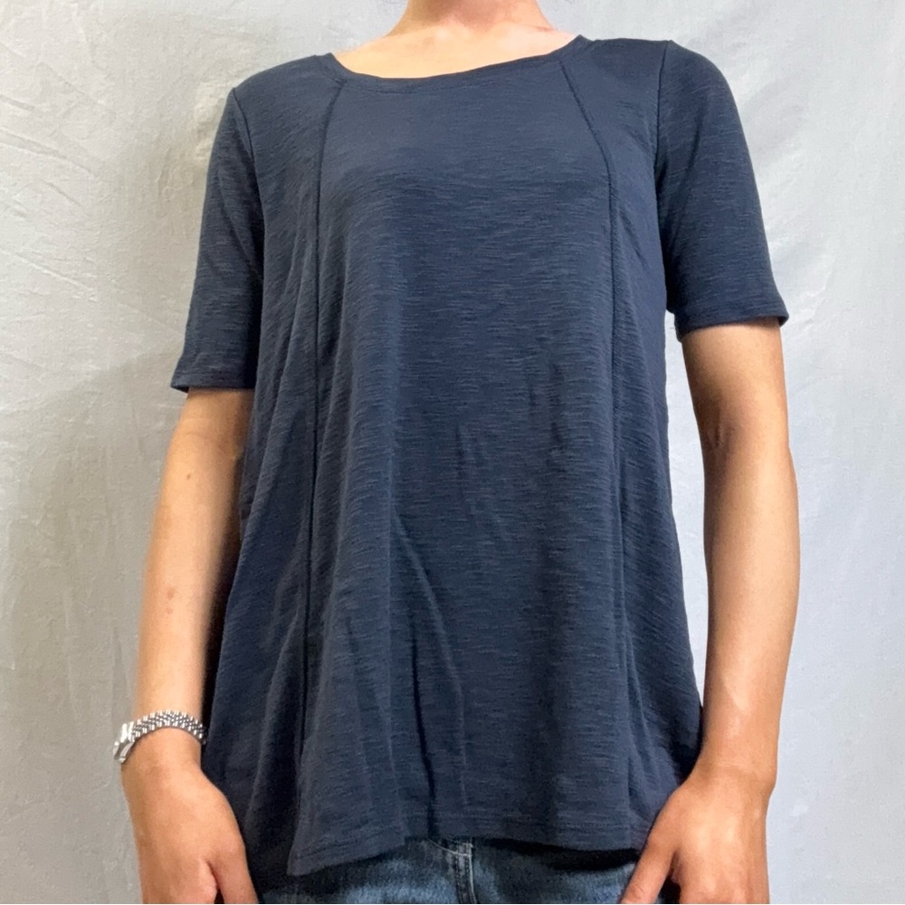 Classic Navy Short-Sleeve Women’s Top